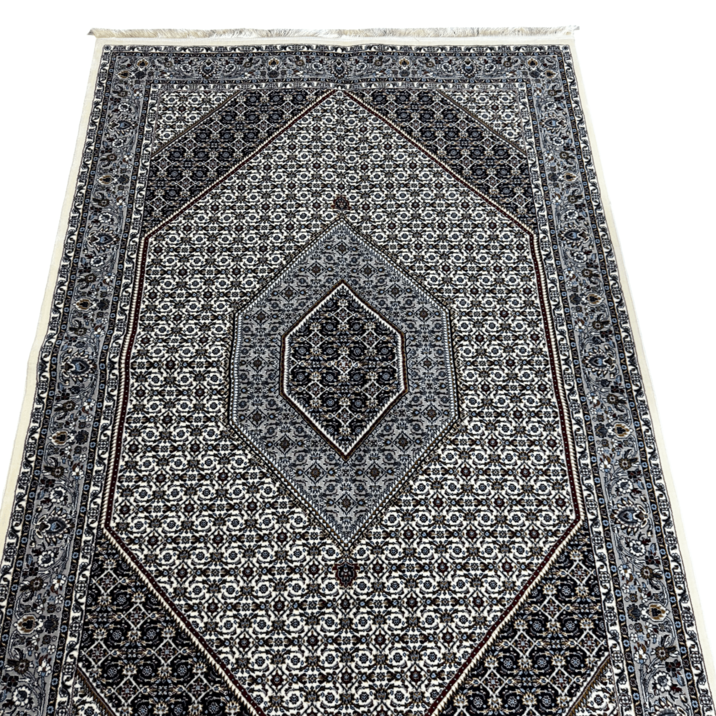 230 x 160 cm Vintage Persian Beige Machine-Made Rug