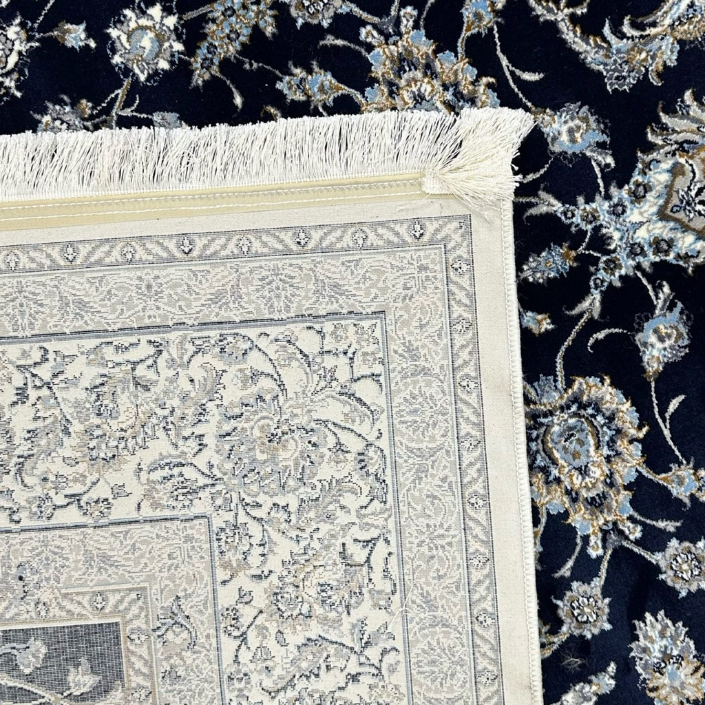 230 x 160 cm Persian Nain Floral Design Machine-Made Rug