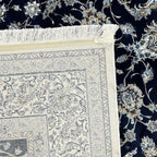 230 x 160 cm Persian Nain Floral Design Machine-Made Rug