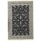 230 x 160 cm Persian Nain Floral Design Machine-Made Rug