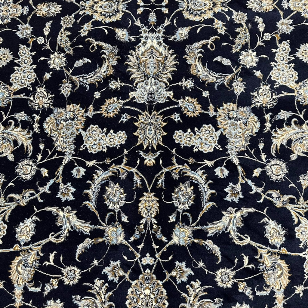 230 x 160 cm Persian Nain Floral Design Machine-Made Rug
