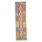 298 x 82 cm Hand-Woven Afghan Kilim Runner