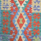 298 x 82 cm Hand-Woven Afghan Kilim Runner