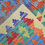 298 x 82 cm Hand-Woven Afghan Kilim Runner