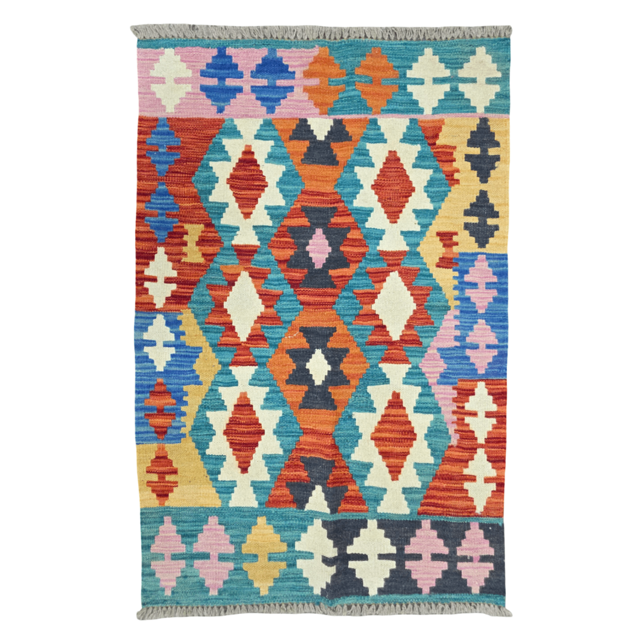 118 x 84 cm Hand-Woven Afghan Kilim