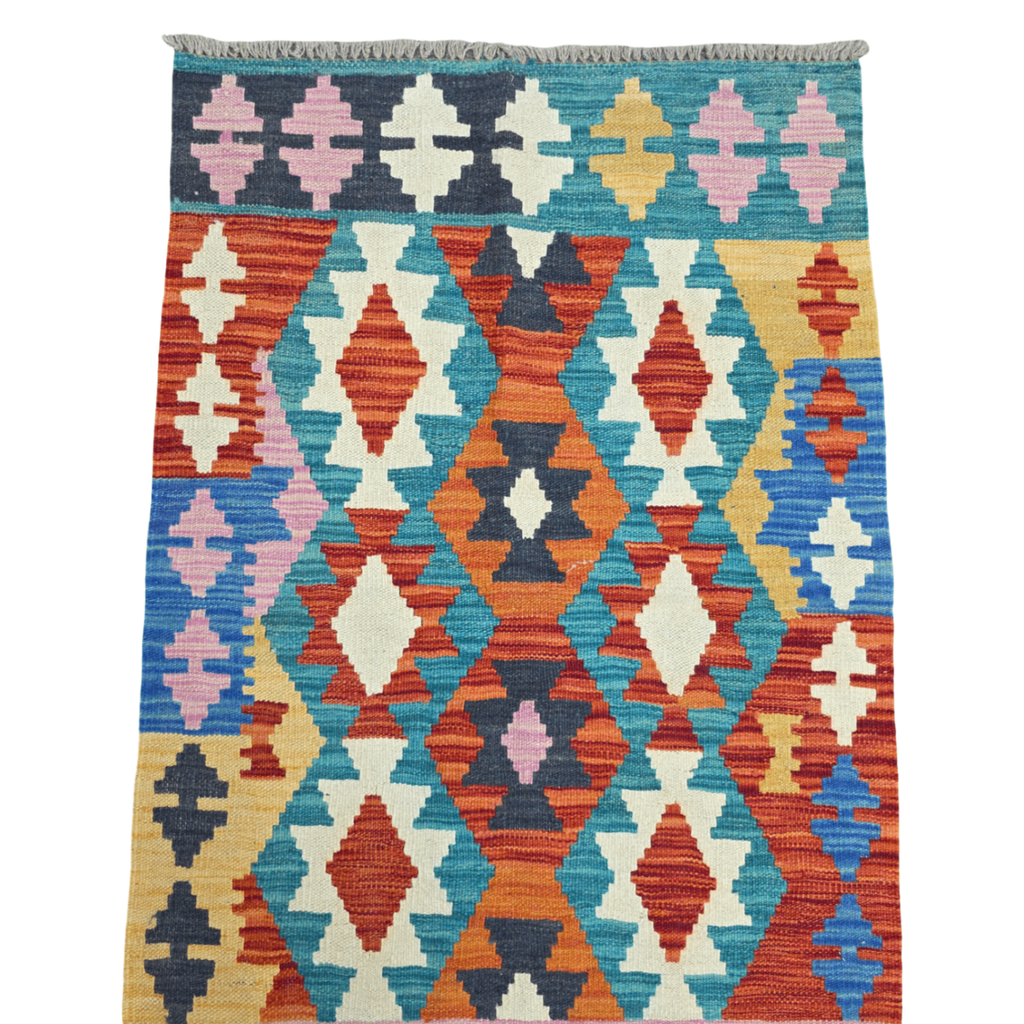 118 x 84 cm Hand-Woven Afghan Kilim