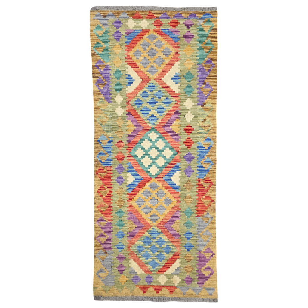 197 x 86 cm Hand-Woven Afghan Kilim Runner