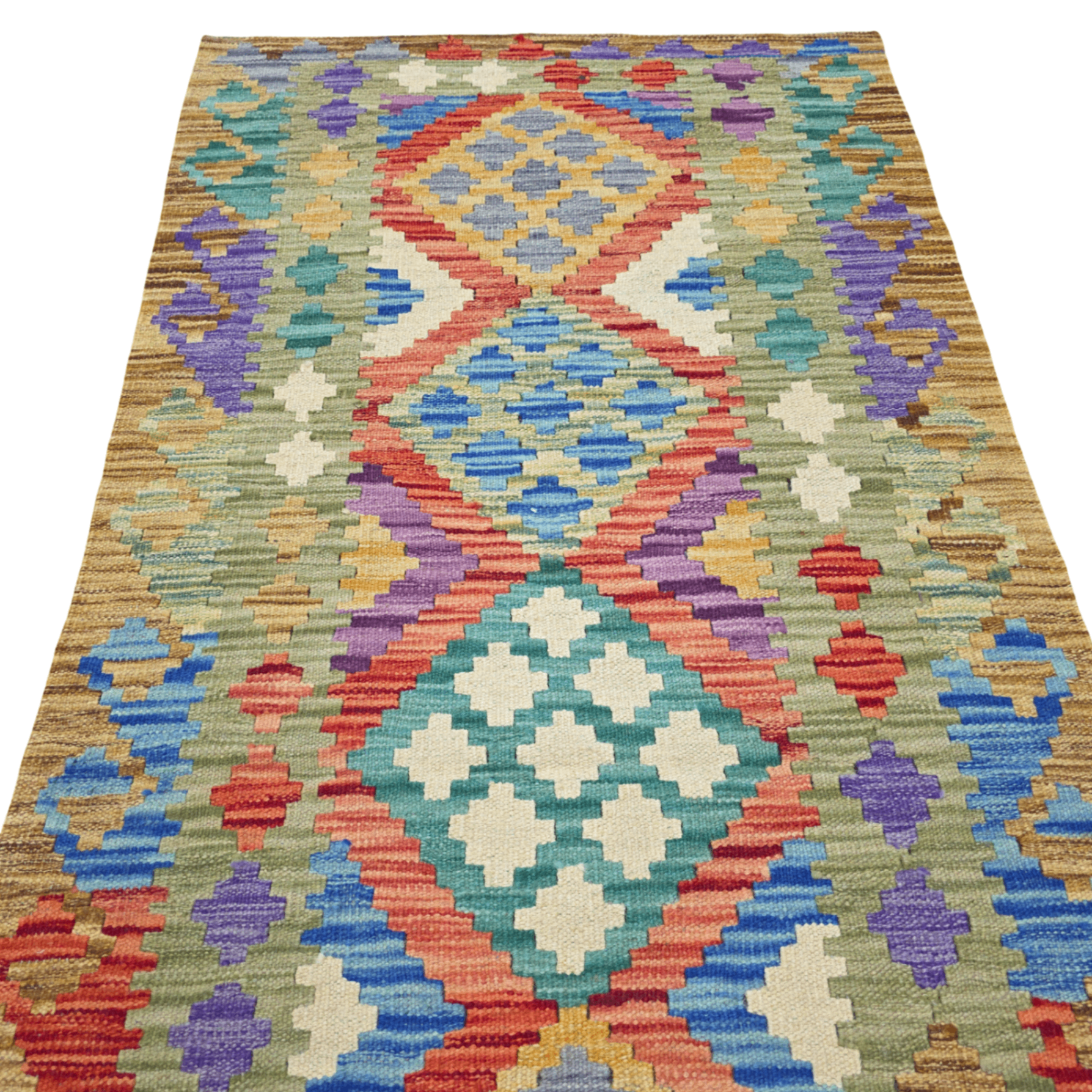 197 x 86 cm Hand-Woven Afghan Kilim Runner