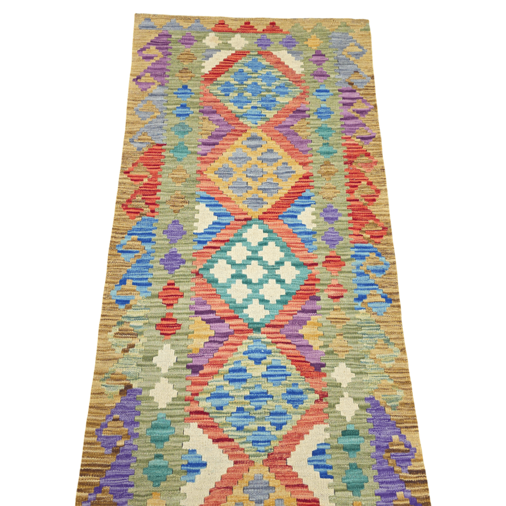 197 x 86 cm Hand-Woven Afghan Kilim Runner