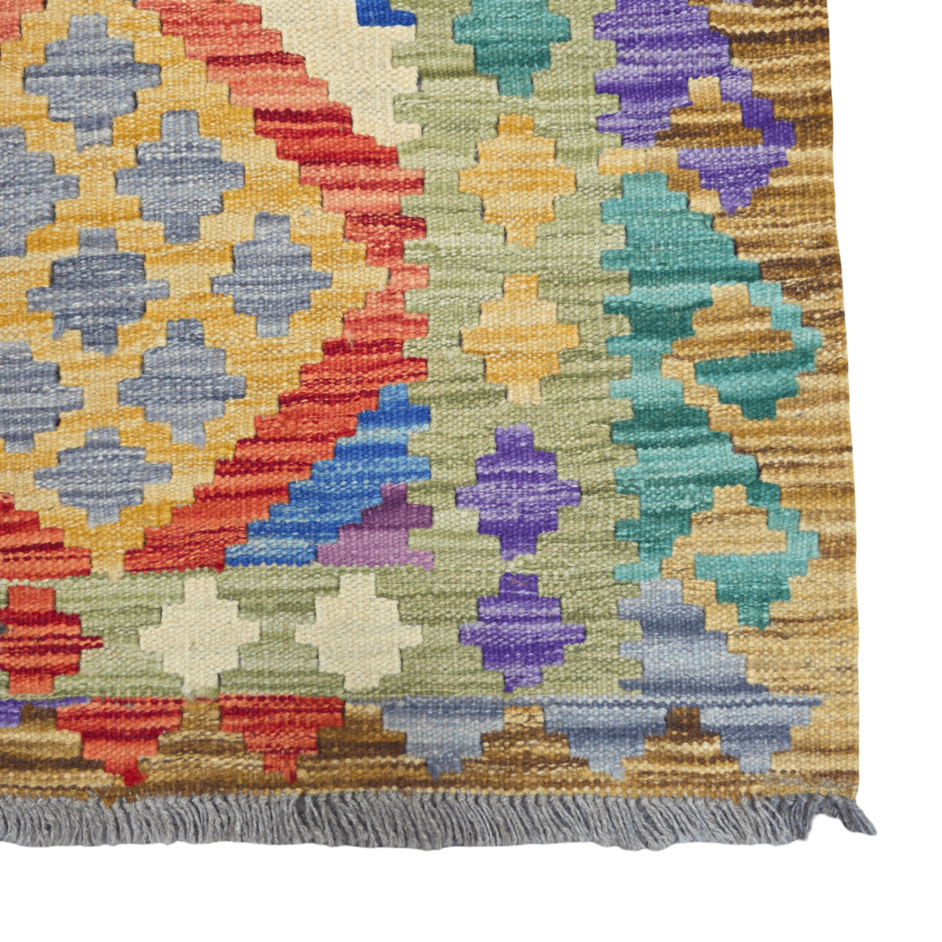 197 x 86 cm Hand-Woven Afghan Kilim Runner