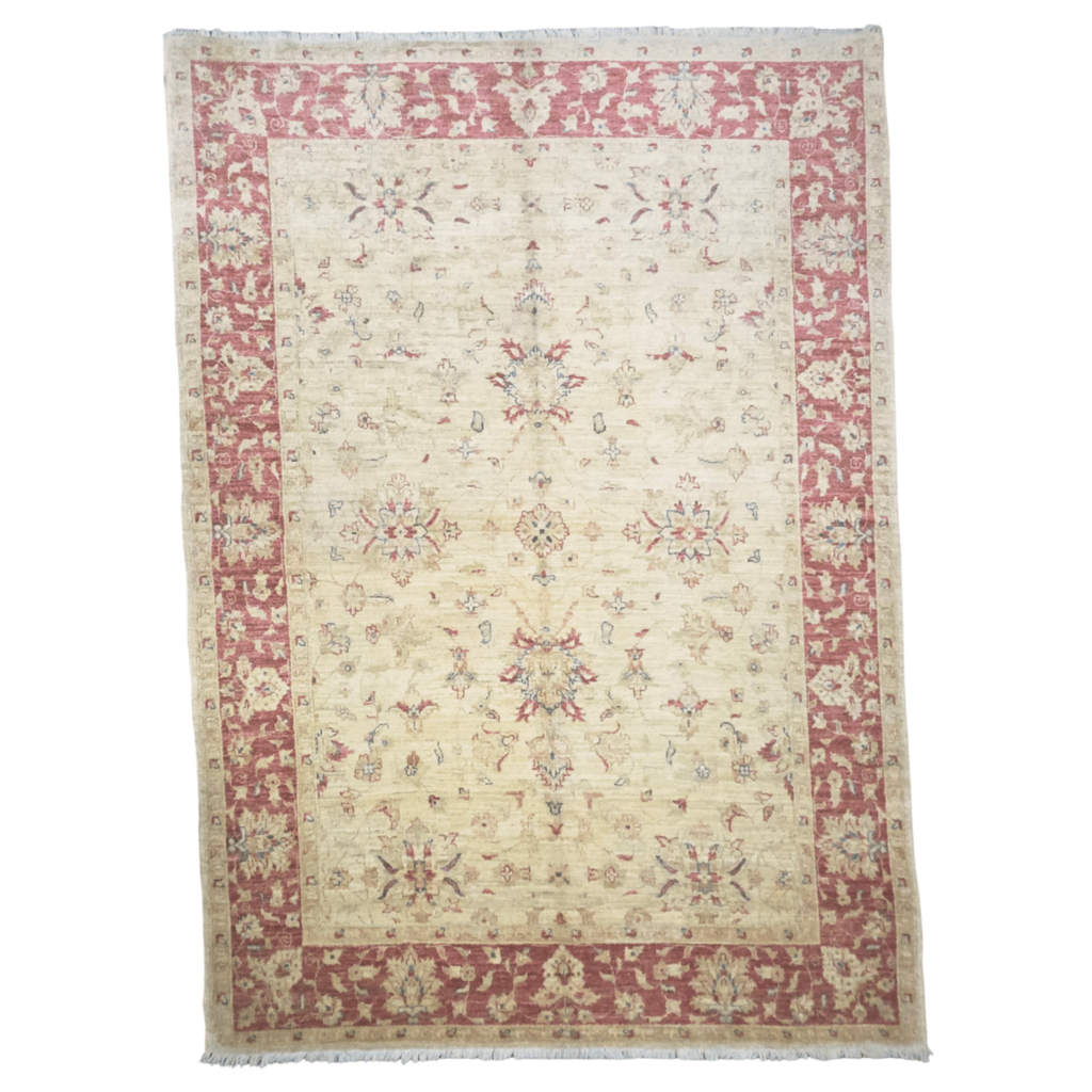 234 x 165 cm Hand-Knotted Soft Tone Afghan Chobi Wool Rug