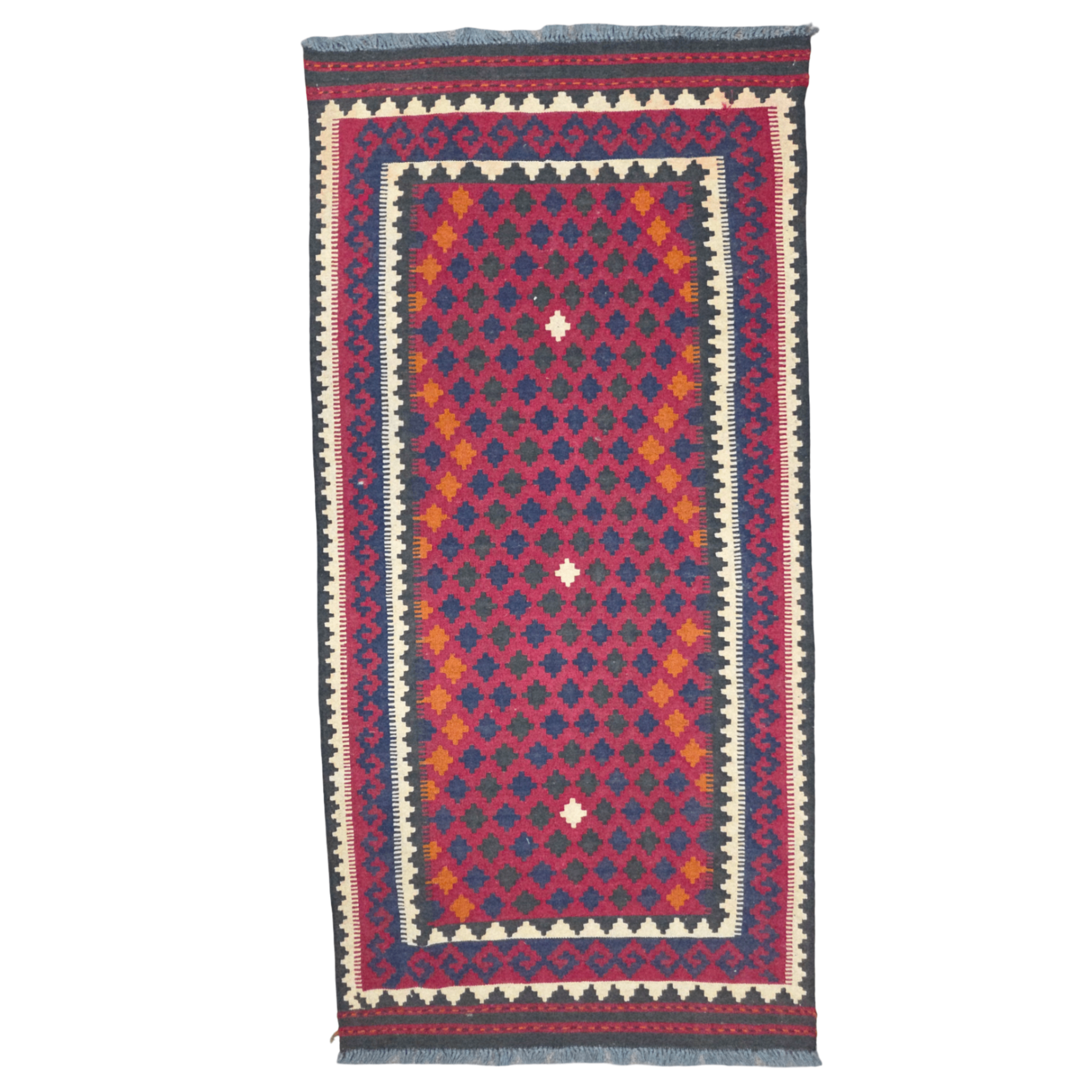 203 x 100 cm Hand-Woven Afghan Kilim Runner