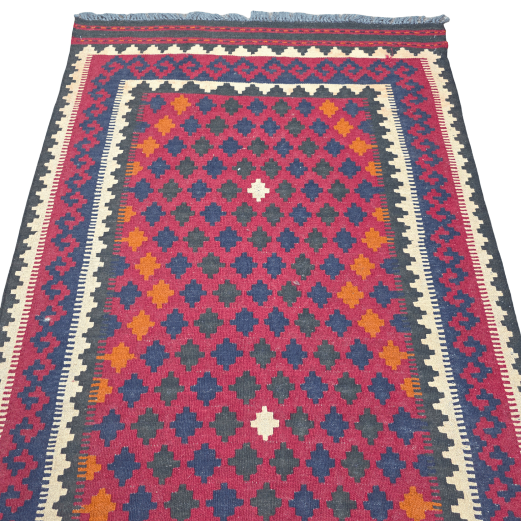 203 x 100 cm Hand-Woven Afghan Kilim Runner