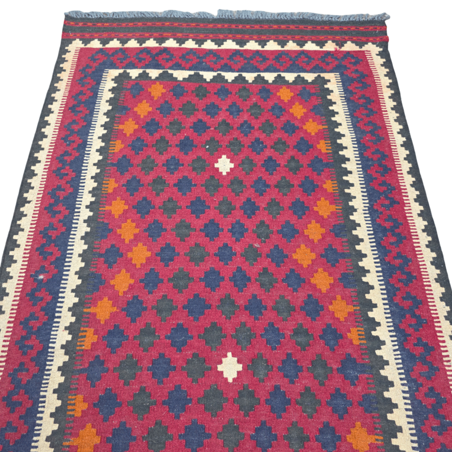 203 x 100 cm Hand-Woven Afghan Kilim Runner