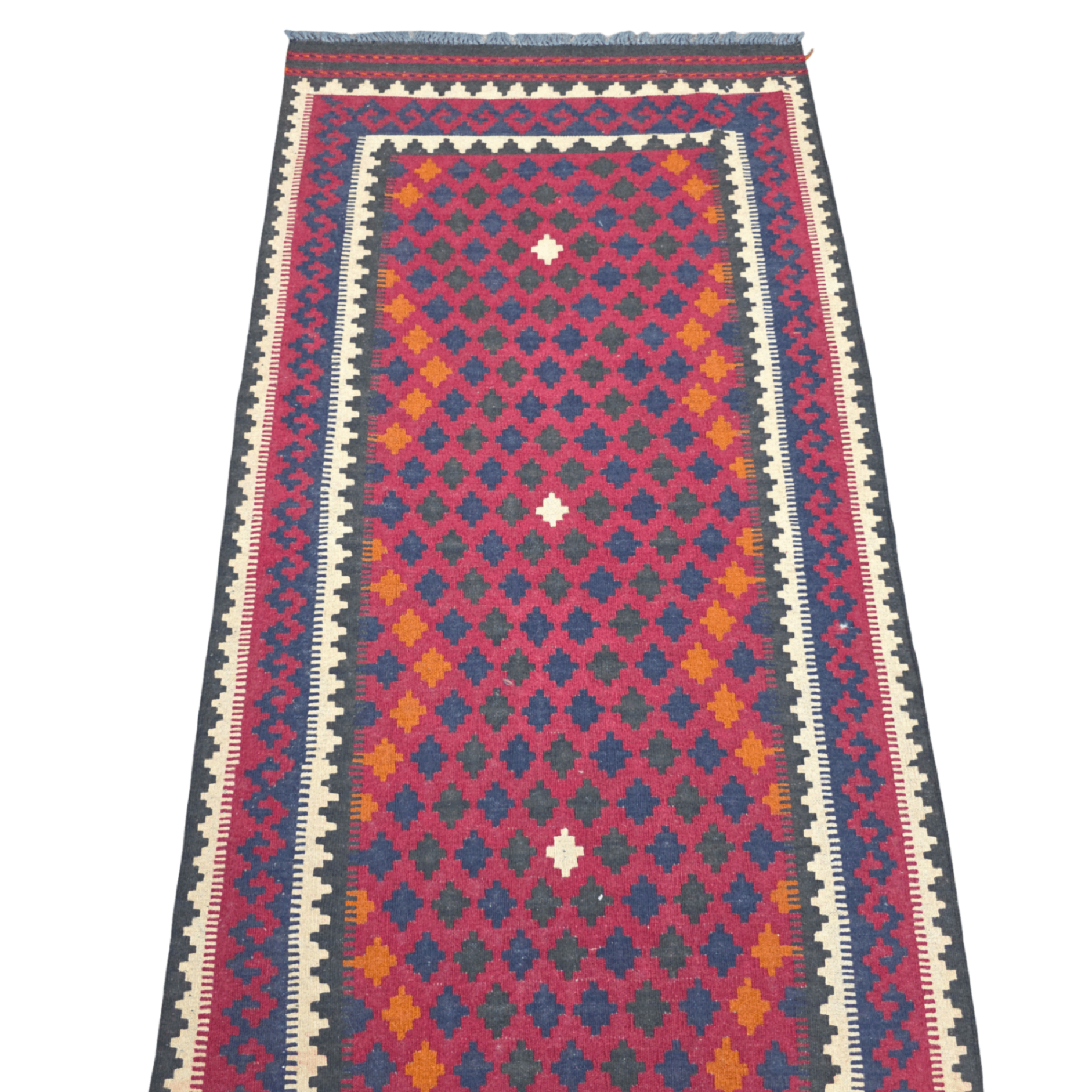 203 x 100 cm Hand-Woven Afghan Kilim Runner