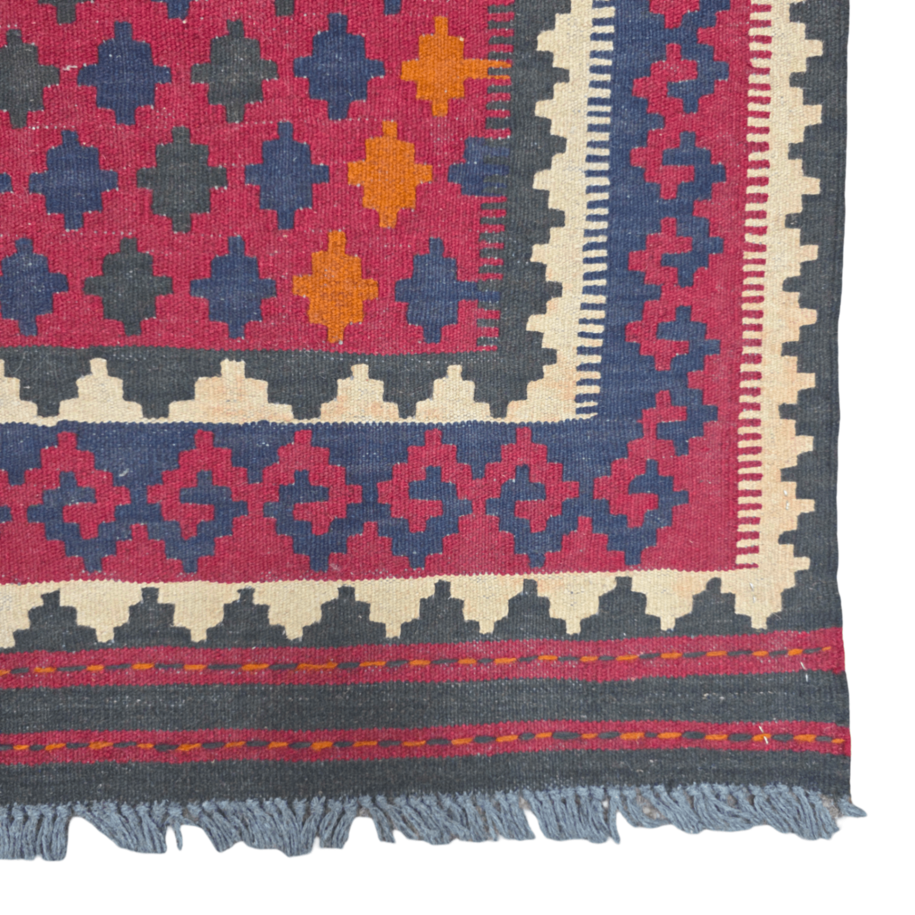 203 x 100 cm Hand-Woven Afghan Kilim Runner