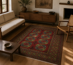 237 x 168 cm Hand-Knotted Afghan Akche Bokhara Rug