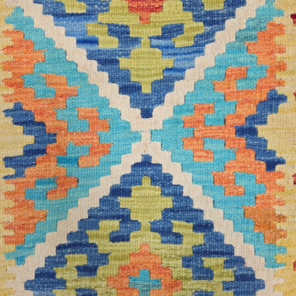 200 x 68 cm Hand-Woven Afghan Kilim Runne
