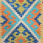 200 x 68 cm Hand-Woven Afghan Kilim Runne