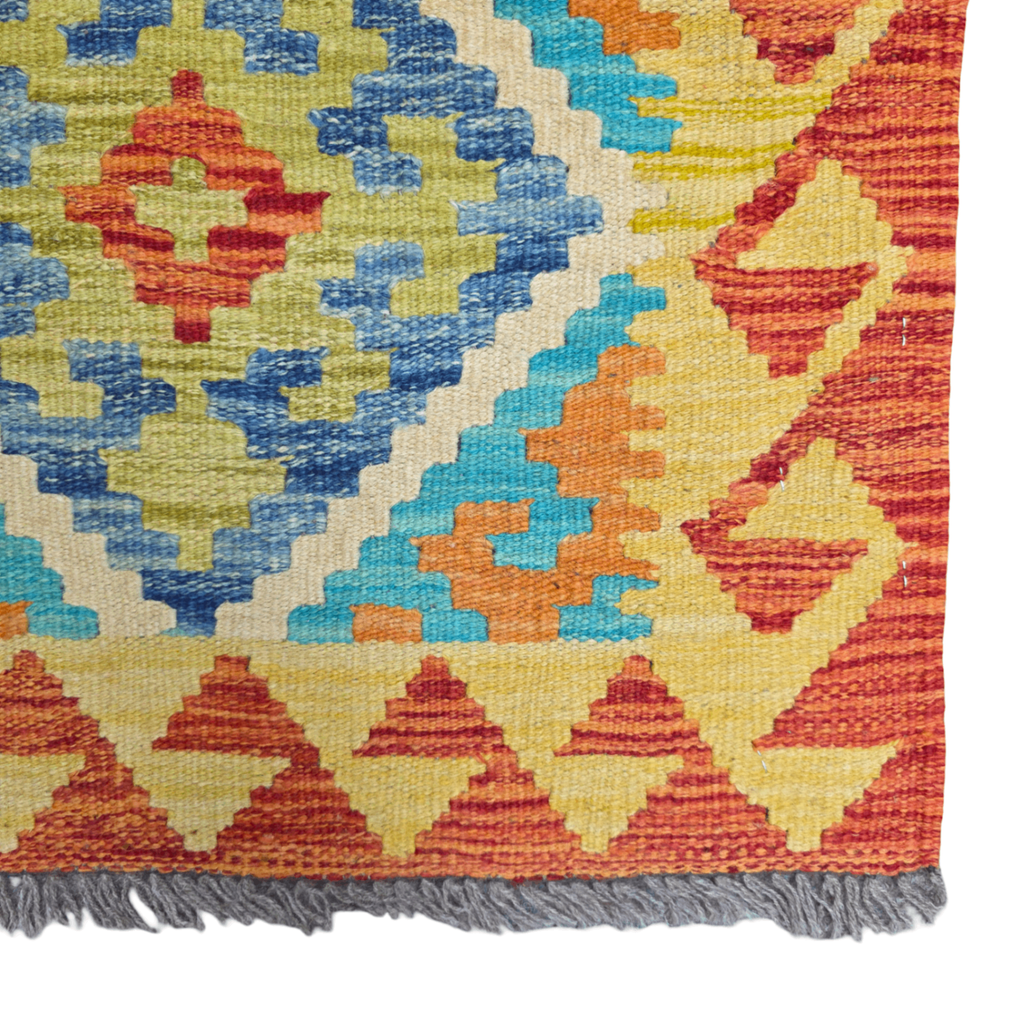 200 x 68 cm Hand-Woven Afghan Kilim Runne