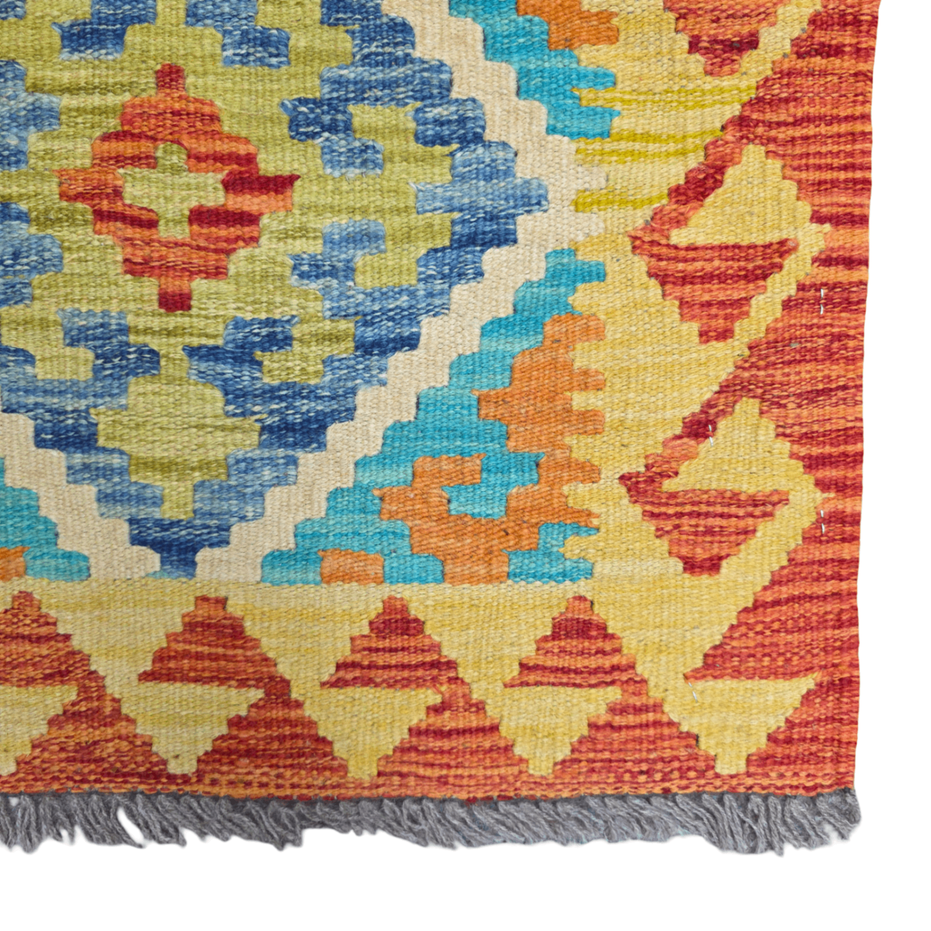 200 x 68 cm Hand-Woven Afghan Kilim Runne
