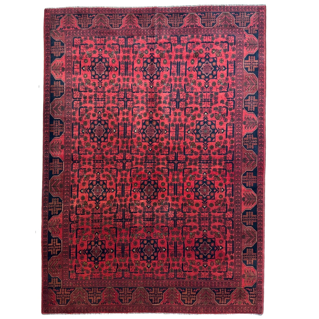 238 x 178 cm Hand-Knotted Afghan Khal Mohammadi Turkmen Rug