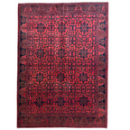 238 x 178 cm Hand-Knotted Afghan Khal Mohammadi Turkmen Rug