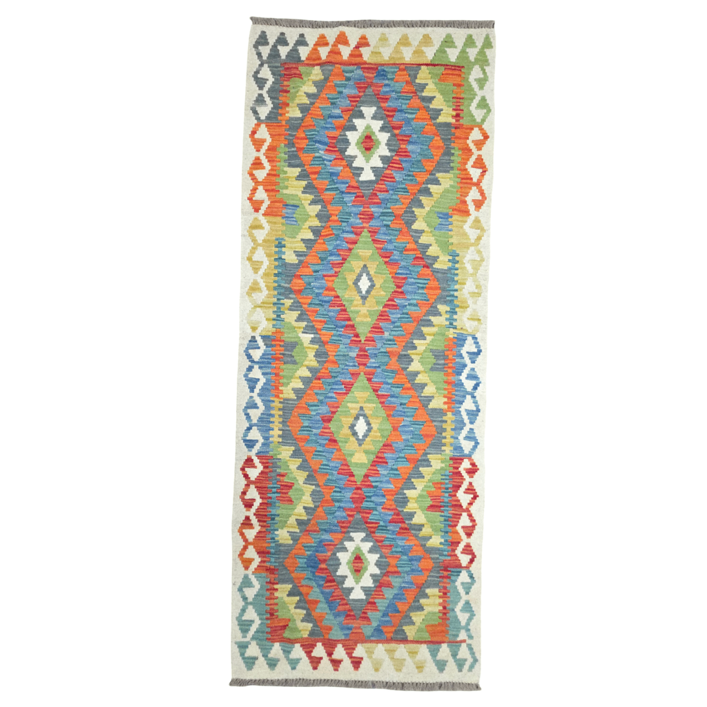 205 x 80 cm Hand-Woven Afghan Kilim Runner
