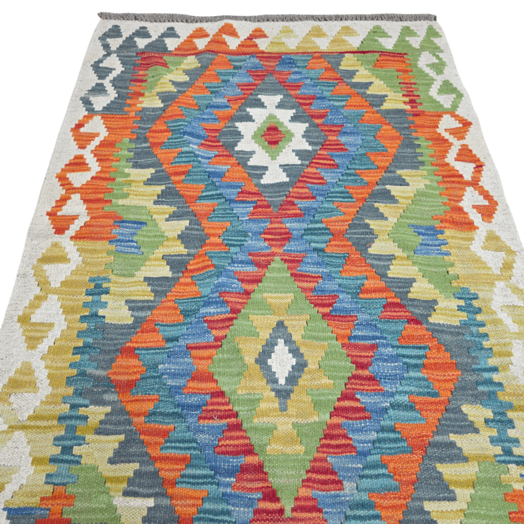 205 x 80 cm Hand-Woven Afghan Kilim Runner