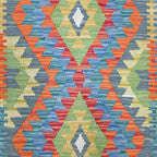 205 x 80 cm Hand-Woven Afghan Kilim Runner