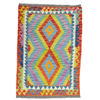 125 x 84 cm Hand Woven Afghan Kilim Rug
