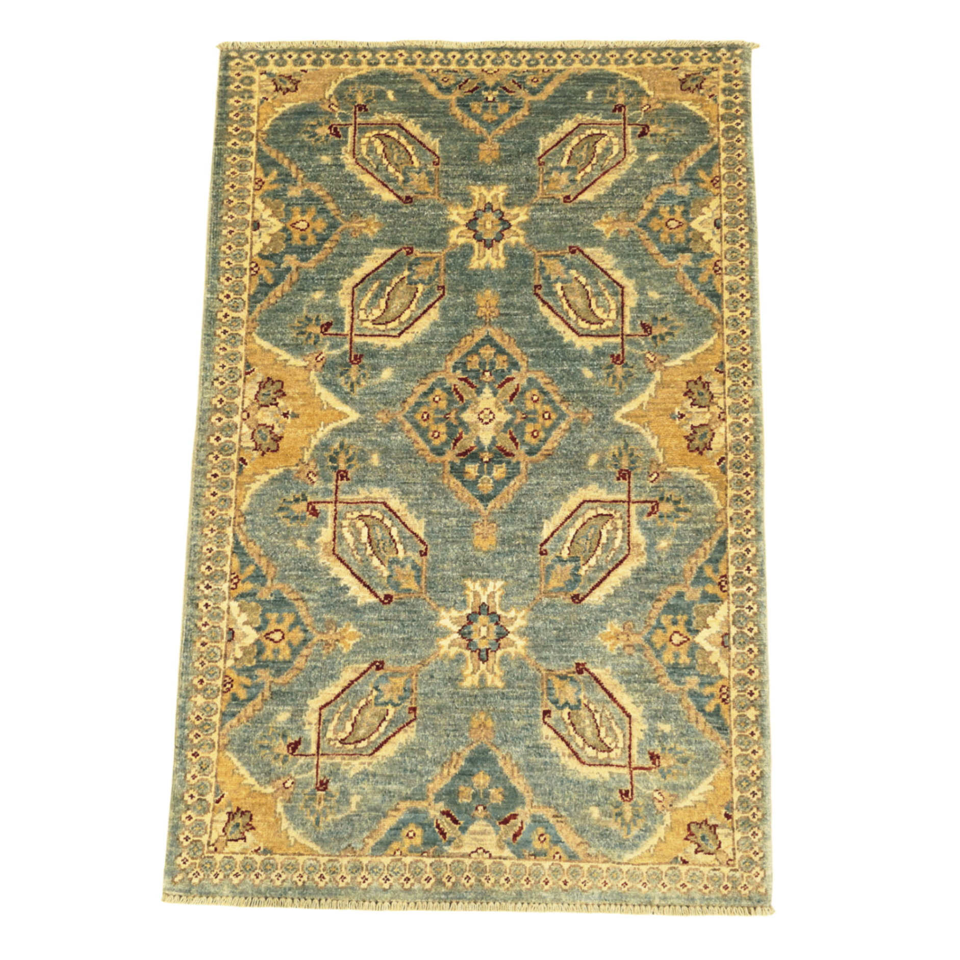 130 x 84 cm Afghan Chobi Hand-Knotted Wool Rug