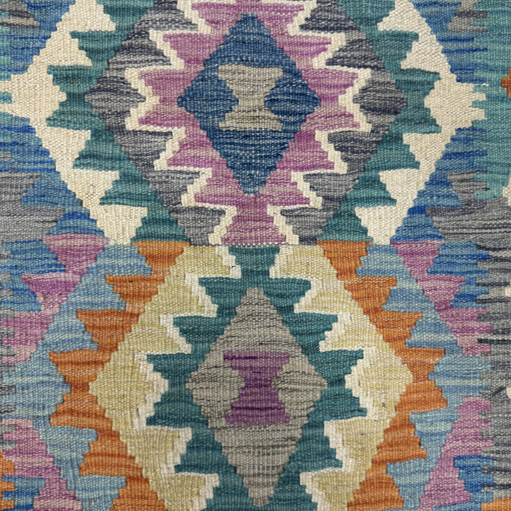 203cm × 75cm Hand-Woven Afghan Kilim Runner Rug