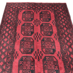 194 x 155 cm Hand-Knotted Afghan Akche Rug