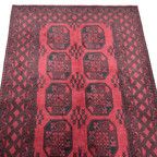 194 x 155 cm Hand-Knotted Afghan Akche Rug