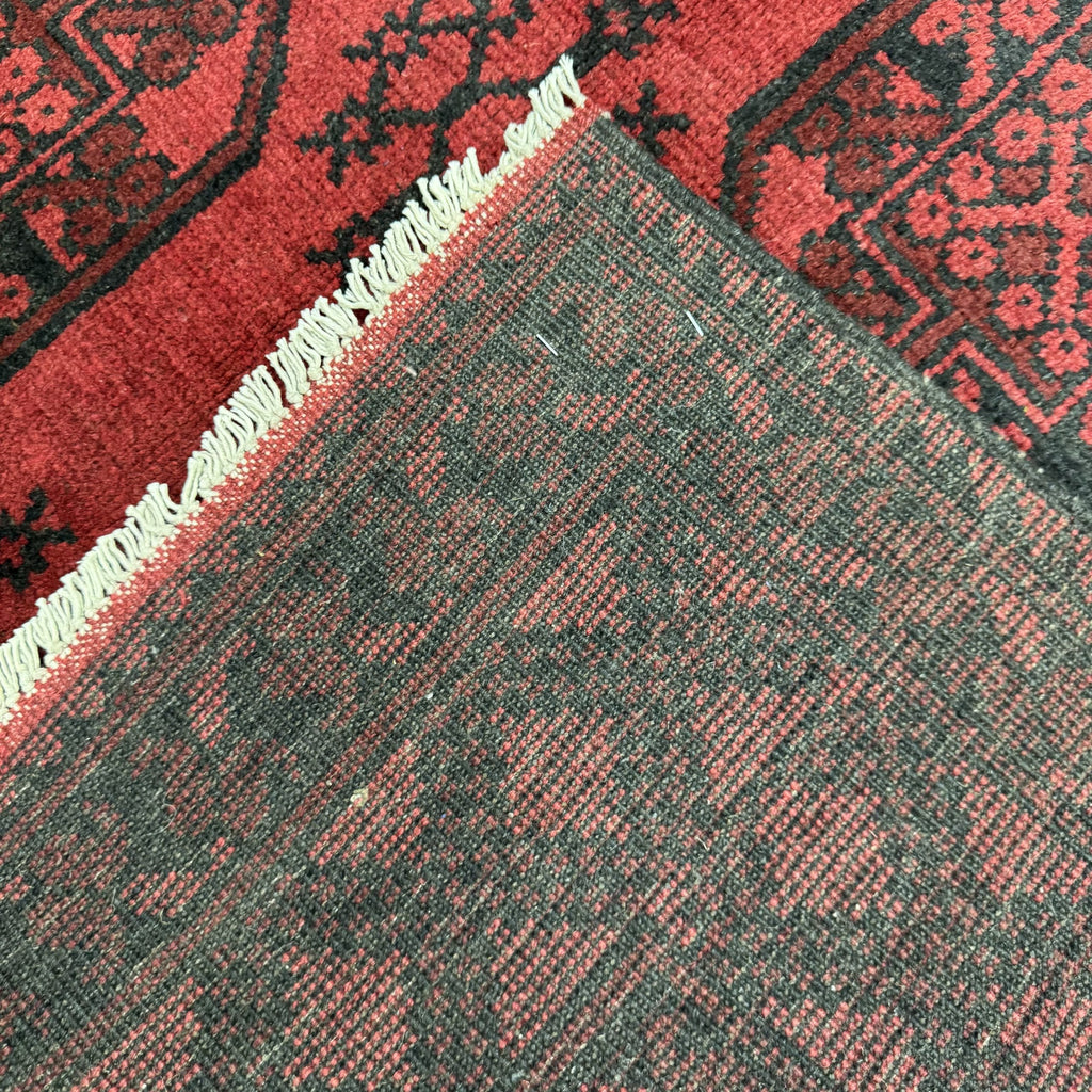 194 x 155 cm Hand-Knotted Afghan Akche Rug