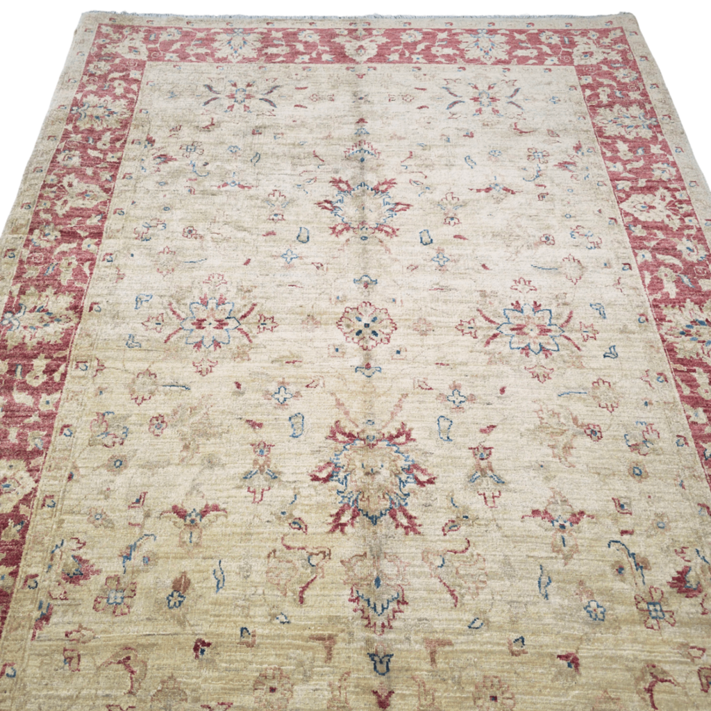 234 x 165 cm Hand-Knotted Soft Tone Afghan Chobi Wool Rug