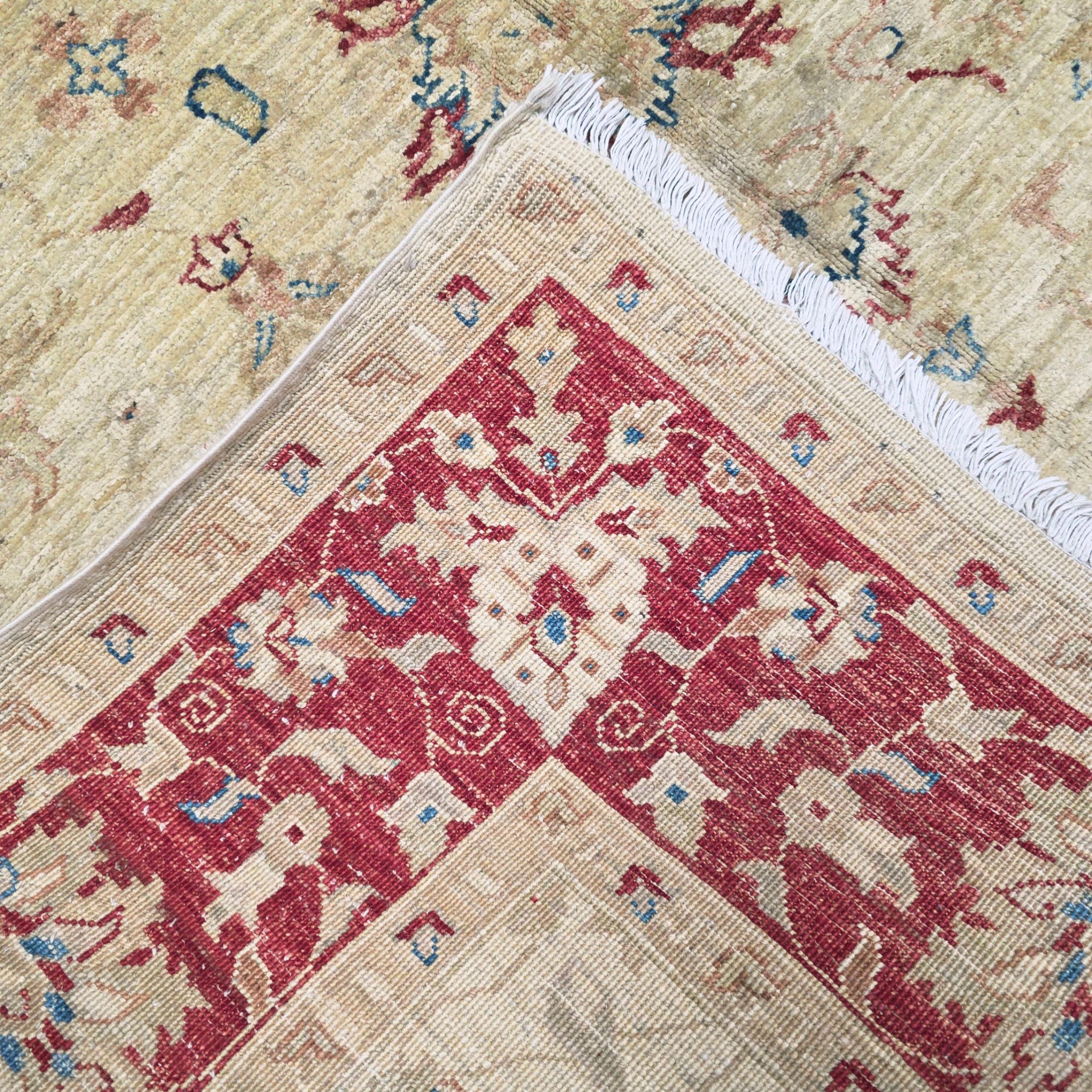 234 x 165 cm Hand-Knotted Soft Tone Afghan Chobi Wool Rug