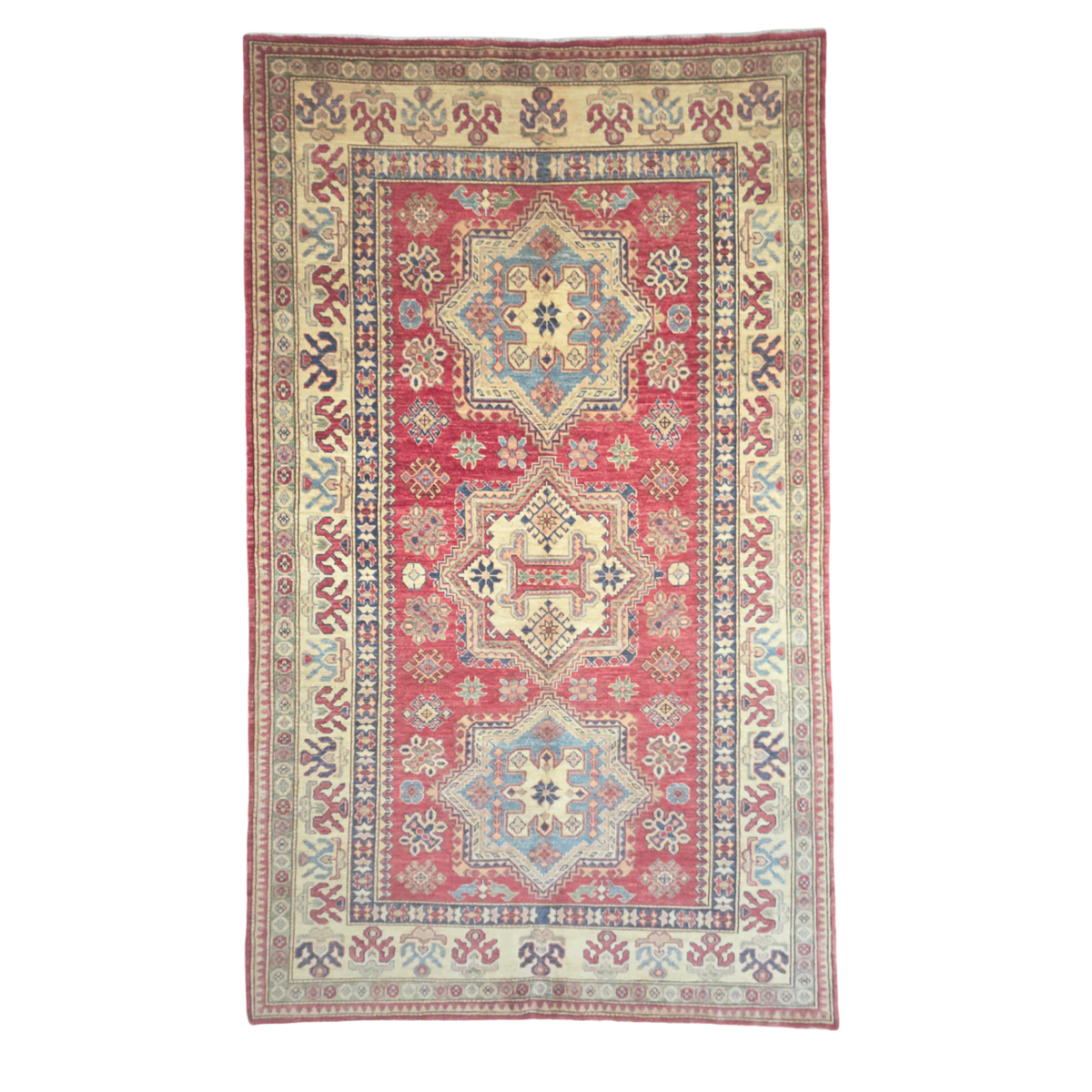 251 x 151 cm Hand Knotted Afghan Kazak – Wool Rug