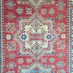 251 x 151 cm Hand Knotted Afghan Kazak – Wool Rug