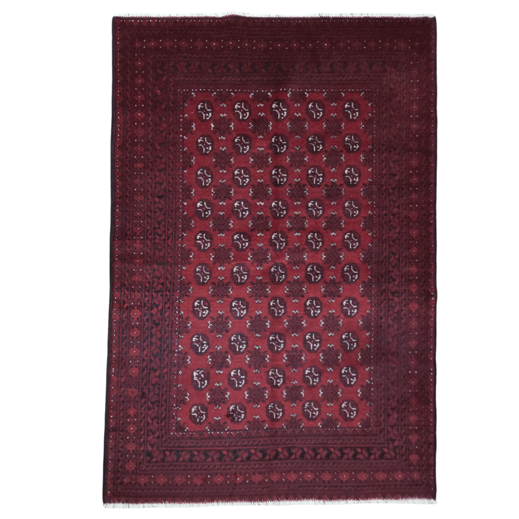 240 x 156 cm Hand-Knotted Afghan Bokhara Akche Rug