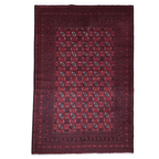 240 x 156 cm Hand-Knotted Afghan Bokhara Akche Rug