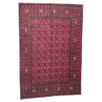 240 x 167 cm Hand-Knotted Afghan Akche Bokhara Rug