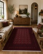 240 x 156 cm Hand-Knotted Afghan Bokhara Akche Rug