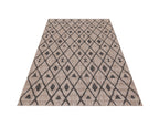 Reversible Indoor/Outdoor Rug – Natural & Black, Design 1