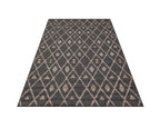 Reversible Indoor/Outdoor Rug – Natural & Black, Design 1