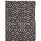 Reversible Indoor/Outdoor Rug – Natural & Black, Design 1