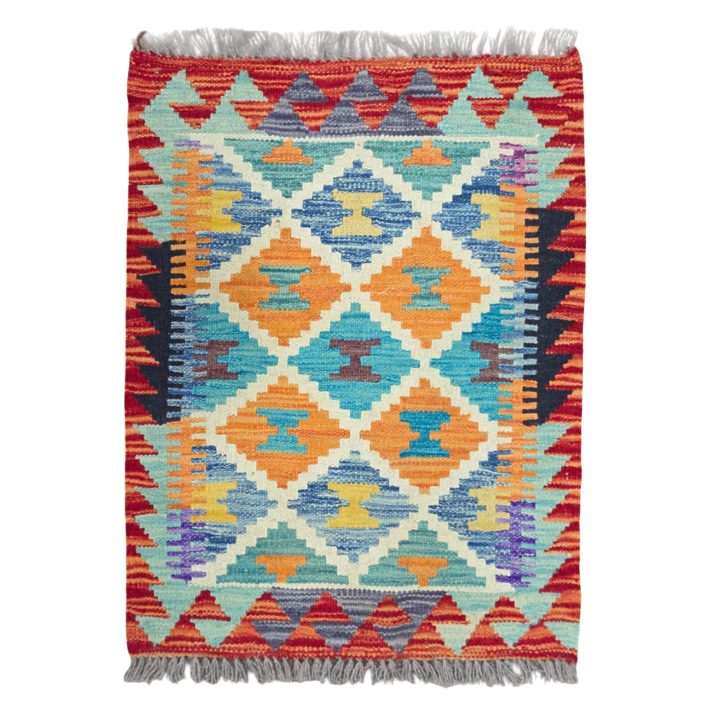 90 x 60 cm Hand-Woven Afghan Kilim