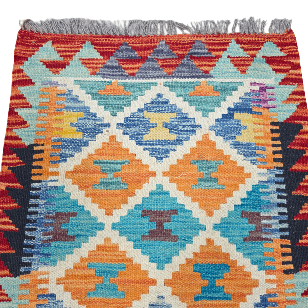 90 x 60 cm Hand-Woven Afghan Kilim
