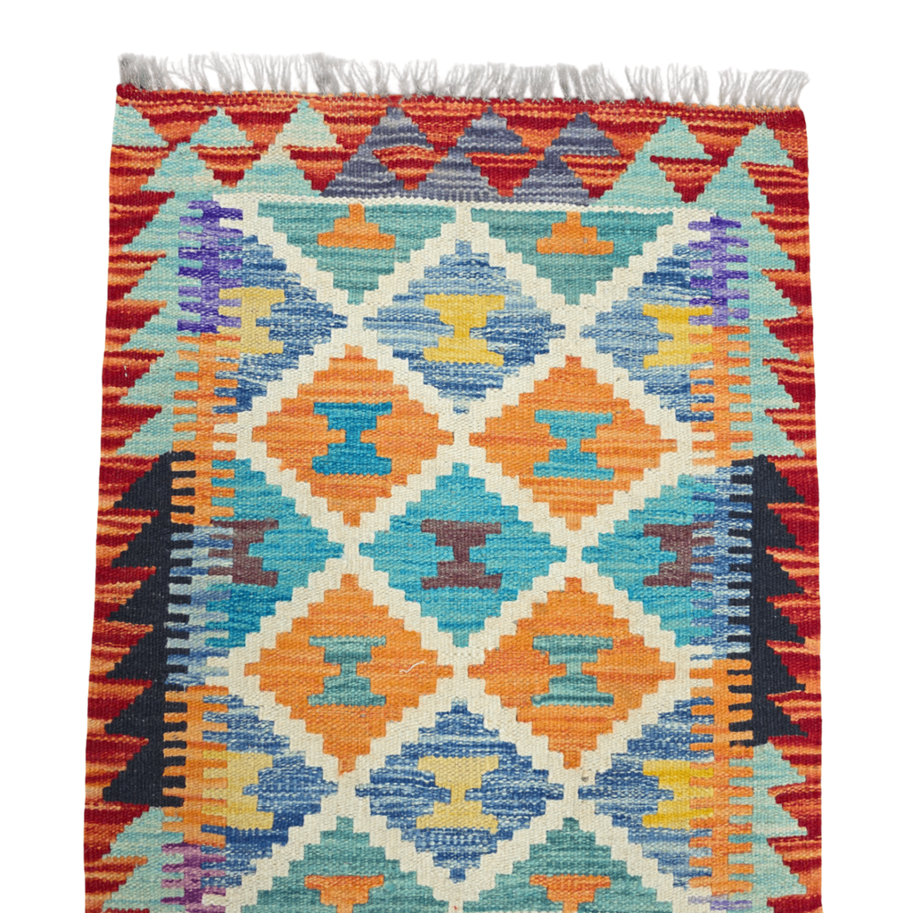 90 x 60 cm Hand-Woven Afghan Kilim
